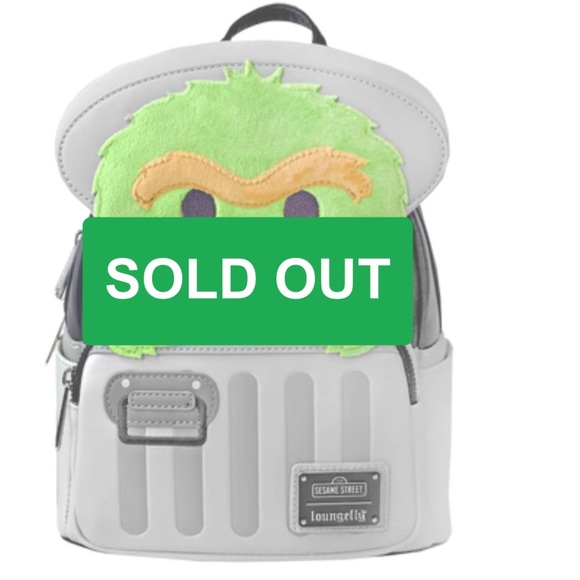 LOUNGEFLY OSCAR THE GROUCH BACKPACK WALLET SET NEW main image 5